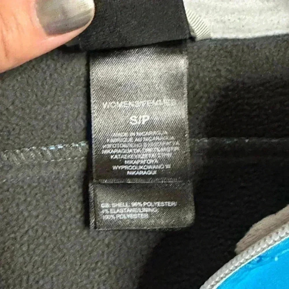 The North Face Blue Fleece Lined Coat Jacket Zip Up Size Small - Picture 5 of 7